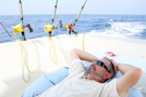 Sailor+senior+fisherman+relax+on+boat+fishing+deep+sea