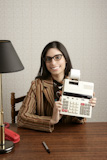 accountant+secretary+retro+woman+vintage+office+wooden+table+wallpaper