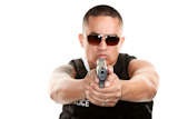 Hispanic+Cop+Aiming+Pistol