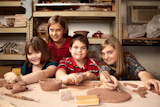 Children+in+a+clay+studio