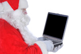 Santa+Claus+Holding+a+Laptop+Computer