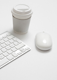 Mouse+and+keyboard+and+take+away+coffee