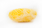 closeup+of+yellow+silkworm+cocoon+isolated+on+white+background