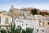 Ibiza+white+balearic+island+village+dalt+vila+downtown+architecture