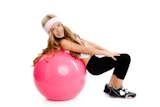children+gym+yoga+girl+with+pilate+pink+ball+isolated+on+white