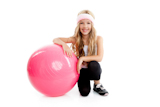 children+gym+yoga+girl+with+pilate+pink+ball+isolated+on+white