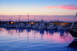 Formentera+pink+sunset+in+port+marina+of+Mediterranean+Balearic