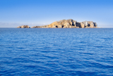 Ibiza+Esparto+island+from+a+boat+view+in+Mediterranean+blue+sea