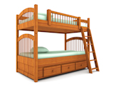 bunk+bed+isolated+on+white+background+with+clipping+path
