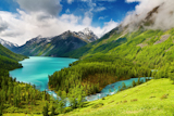 Beautiful+turquoise+lake+Kucherlinskoe+in+Altai+mountains