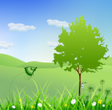 vector+green+floral+background