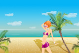 vector+glamour+summer+background+with+palm+trees