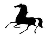 vector+silhouette+running+horse+on+white+background