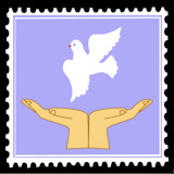 vector+silhouette+dove+on+postage+stamps