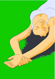 Vector+illustration+of+Beautiful+young+woman+relaxing+with+closed+eyes
