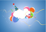 Colorful+Party+Balloons%2C+Stars%2C+party+hat+and+Confetti+-+great+for+Invitation+card+for+birthdays%2C+anniversary+and+parties.