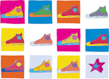 Pattern+made+of+cool+hand-drawn+sport+shoes+in+different+colors.+Vector+illustration
