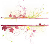 Vector+illustration+of+style+Floral+Decorative+banner