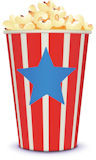 Vector+illustration+of+a+classic+cinema-style+popcorn+in+a+stripey+box.