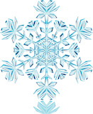 Vector+illustration+of+detailed++crystal+snowflake