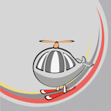 Vector+illustration+of++Transport+Cartoon++.+Little+funny+helicopter