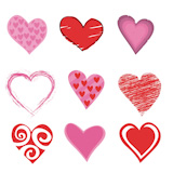 Vector+illustration+of+beautifull+hearts+icon+set.+Ideal+for+Valetine+Cards+decoration.