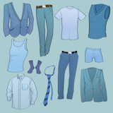 Vector+illustration+of+cool+Men+clothes+icon+set