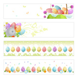 Vector+illustration+of+Colorful+easter+banners