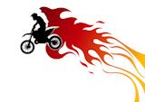 Extreme+motor+cycling+stylized+banner