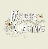 Vintage+Christmas+Card.+Merry+Christmas+lettering