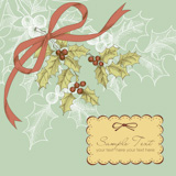 Vintage+Christmas+card+with+holly+berry