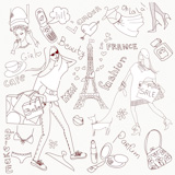 Sightseeing+in+Paris+doodles