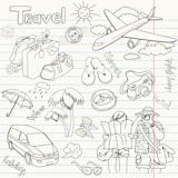Travel+doodles.+Vector+illustration.