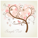 stylized+love+tree+made+of+hearts+with+two+birds
