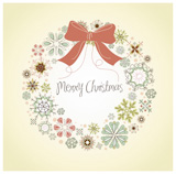 Vintage+Christmas+wreath+made+from+snowflakes