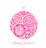 Pink+Christmas+ball+illustration.