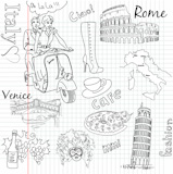 Sightseeing+in+Italy+doodles