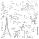 Paris+doodles.+French+cuisine.