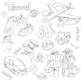 Travel+doodles.+Vector+illustration.