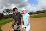 Couple,playing,golf