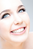 young,caucasian,woman,smiling,happily,,beauty,shot