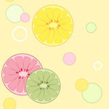 citrus seamless pattern with lemon and orange slices