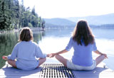 Sisters+Meditating+by+Calm+Lake