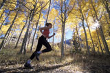 Woman+Jogging+Through+Aspen+Grove