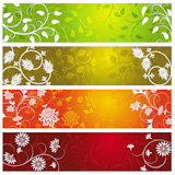 A set of four  summer banners
