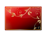 Beautiful gift card in red color