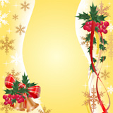 christmas banner with berry