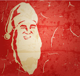 Santa Claus. Portrait on grunge background