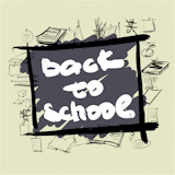 art background with back to school text