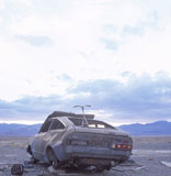 Abandoned+Car+On+Blocks+In+The+Desert